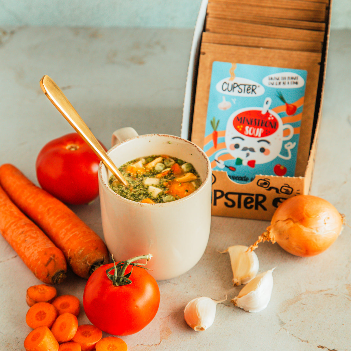 Cupster sopa minestrone instantánea 22g
